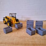 1/76 scale open crates in grey
