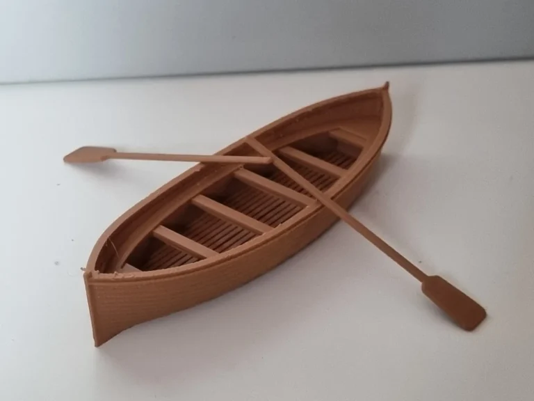 Rowing Boat with Oars 1/32 Scale