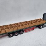 1/50 Scale Open Crate Flatbed Truck Load in brown