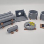 1/32 Scale Precast Outlet With Pipes