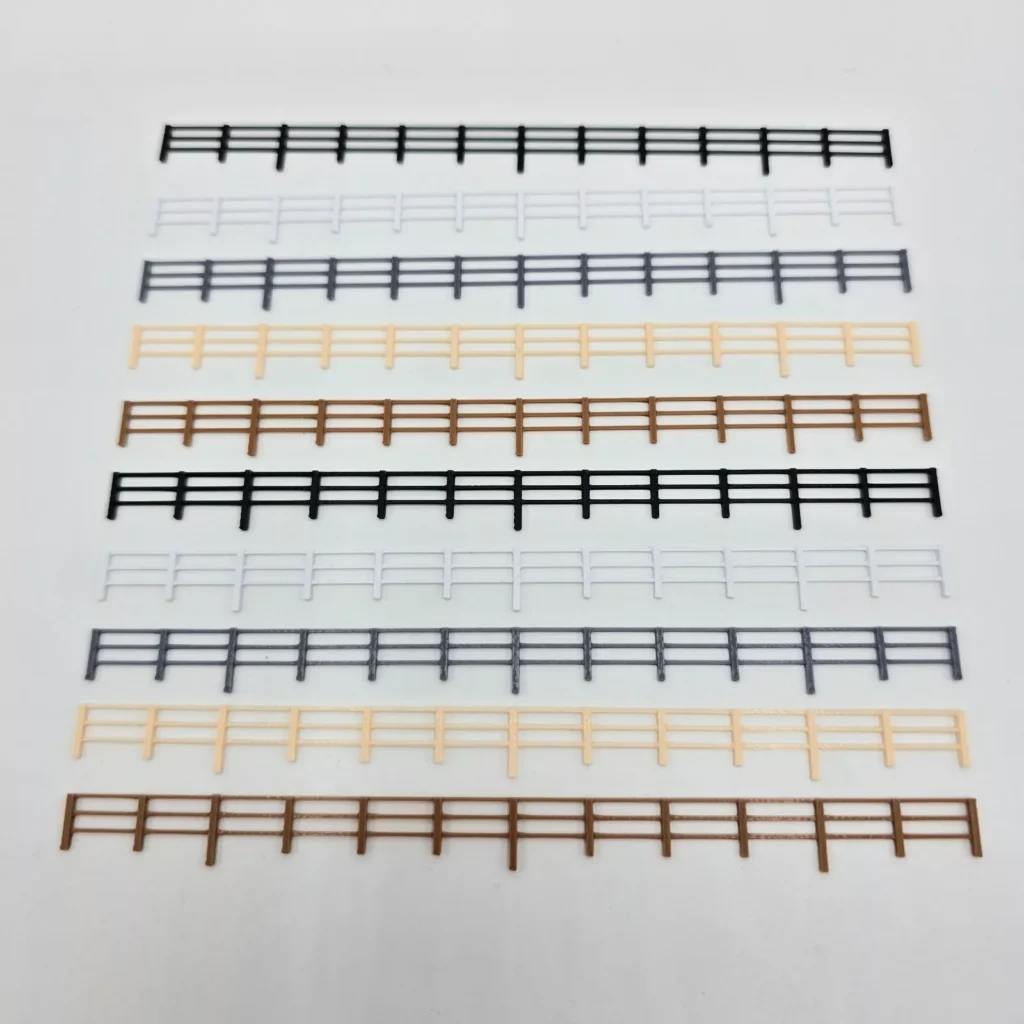 N Gauge 3 Bar Wooden Fencing 1/148 Scale