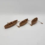 O Gauge Rowing Boats with Oars 1/43.5 Scale