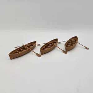 O Gauge Rowing Boats with Oars 1/43.5 Scale