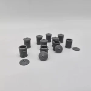 Dustbins With Lids 1/50 Scale