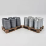 Beer Kegs on Pallets 1/14Scale