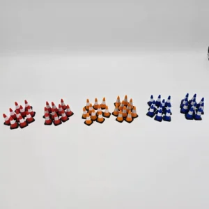 Traffic Cones with White and Chrome Bands 1/32 Scale