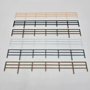O Gauge 3 Bar Wooden Fencing 1/50 Scale