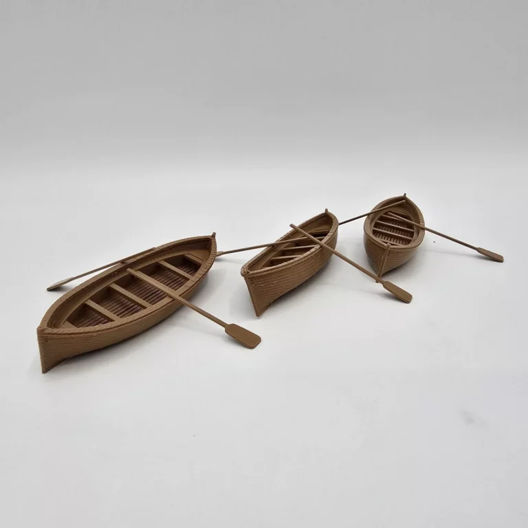 O Gauge Rowing Boat With Keel And Oars 1/43.5