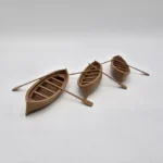 Rowing Boat With Keel And Oars 1/50 Scale