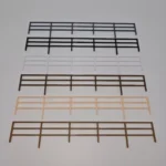 O Gauge 3 Bar Wooden Fencing 1/43.5 Scale