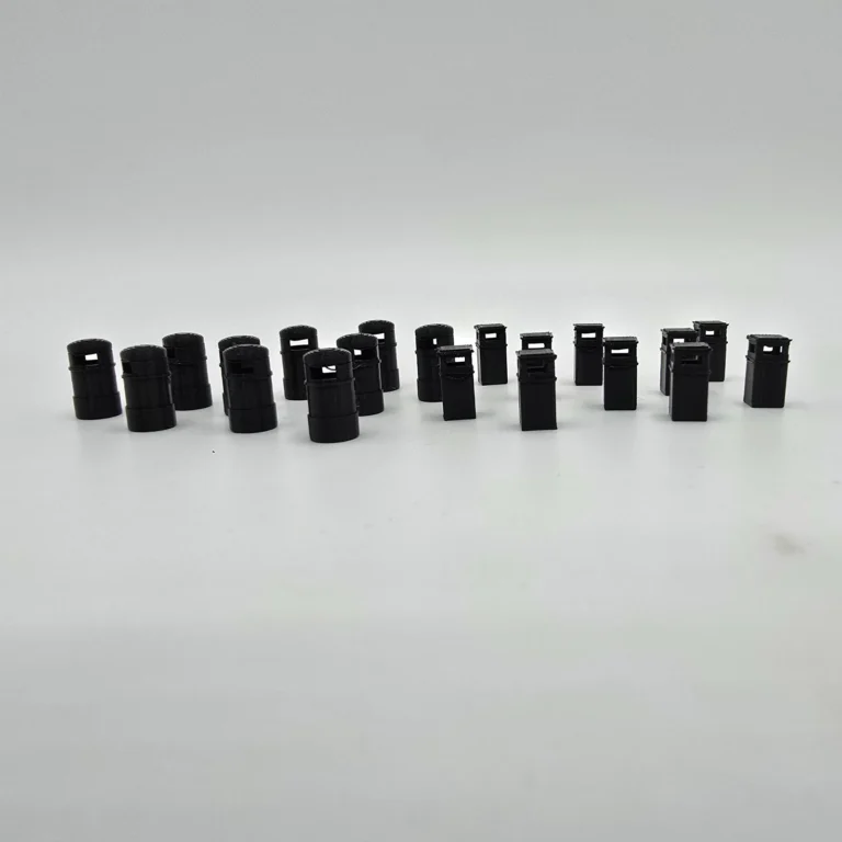 HO Gauge Litter Bins "Round and Square" 1/87 Scale